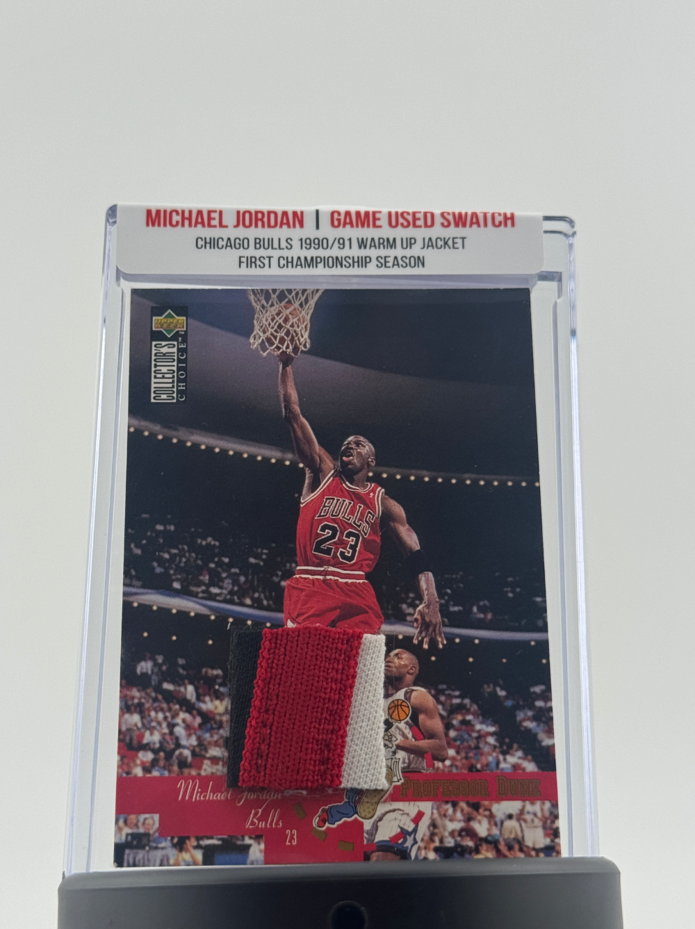 Michael Jordan 1990-91 Chicago Bulls Championship Game Worn Jacket Swatch Mystery Box