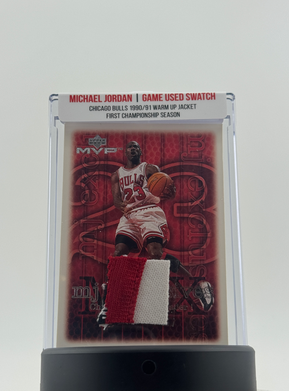 Michael Jordan 1990-91 Chicago Bulls Championship Game Worn Jacket Swatch Mystery Box