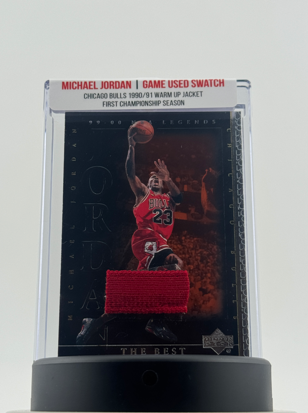Michael Jordan 1990-91 Chicago Bulls Championship Game Worn Jacket Swatch Mystery Box