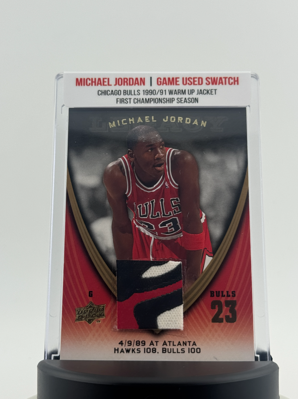 Michael Jordan 1990-91 Chicago Bulls Championship Game Worn Jacket Swatch Mystery Box