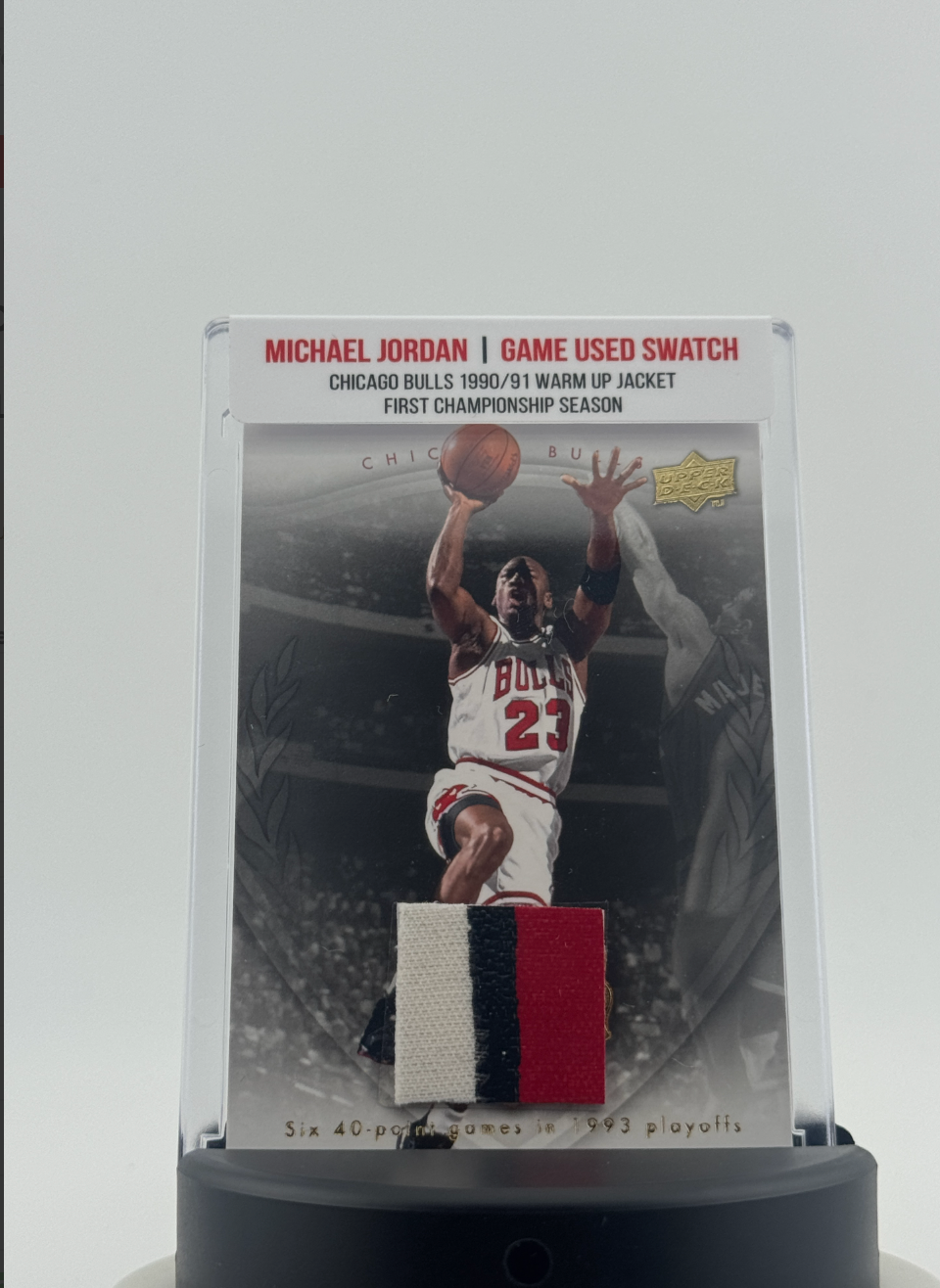 Michael Jordan 1990-91 Chicago Bulls Championship Game Worn Jacket Swatch Mystery Box
