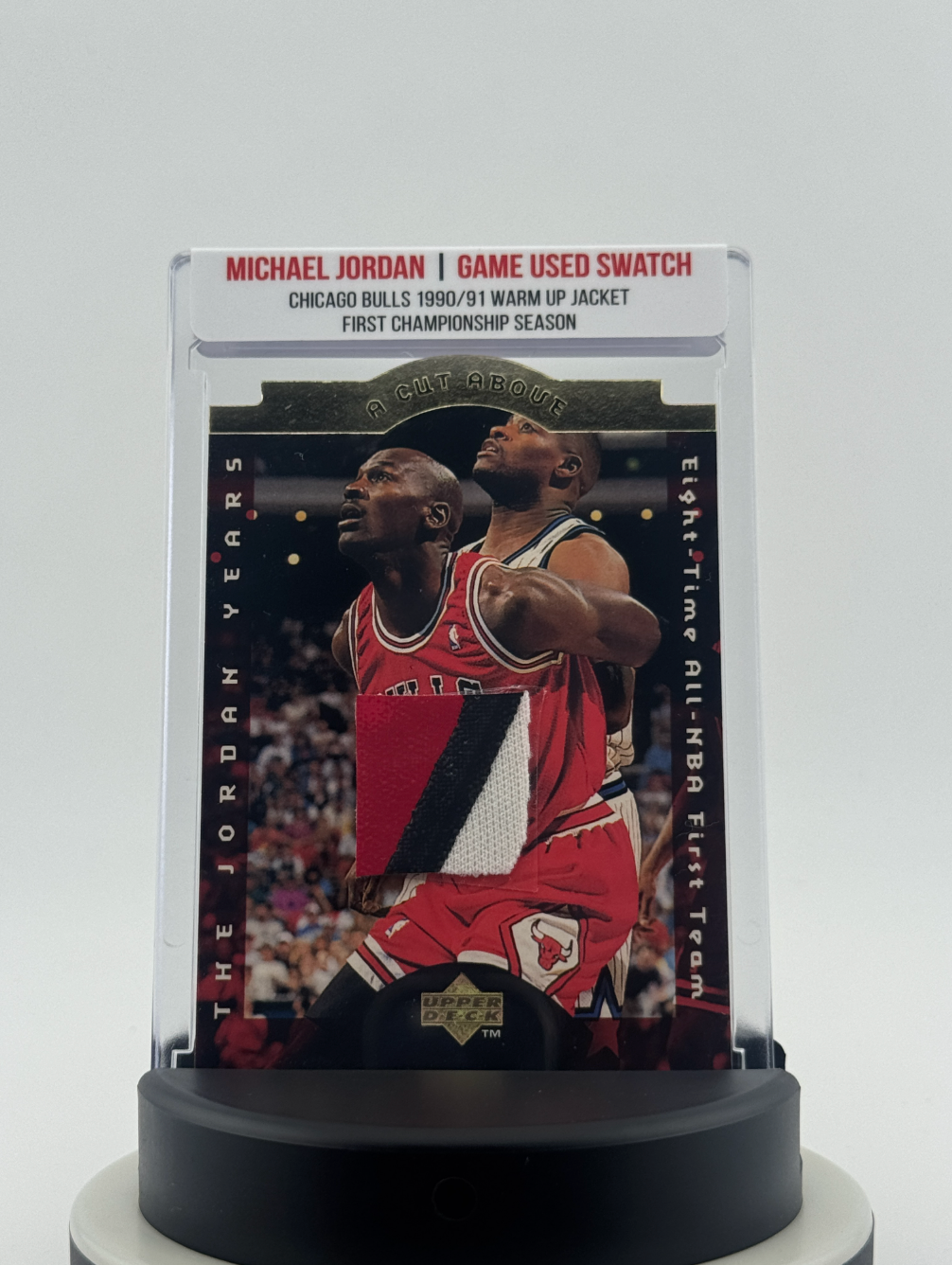 Michael Jordan 1990-91 Chicago Bulls Championship Game Worn Jacket Swatch Mystery Box